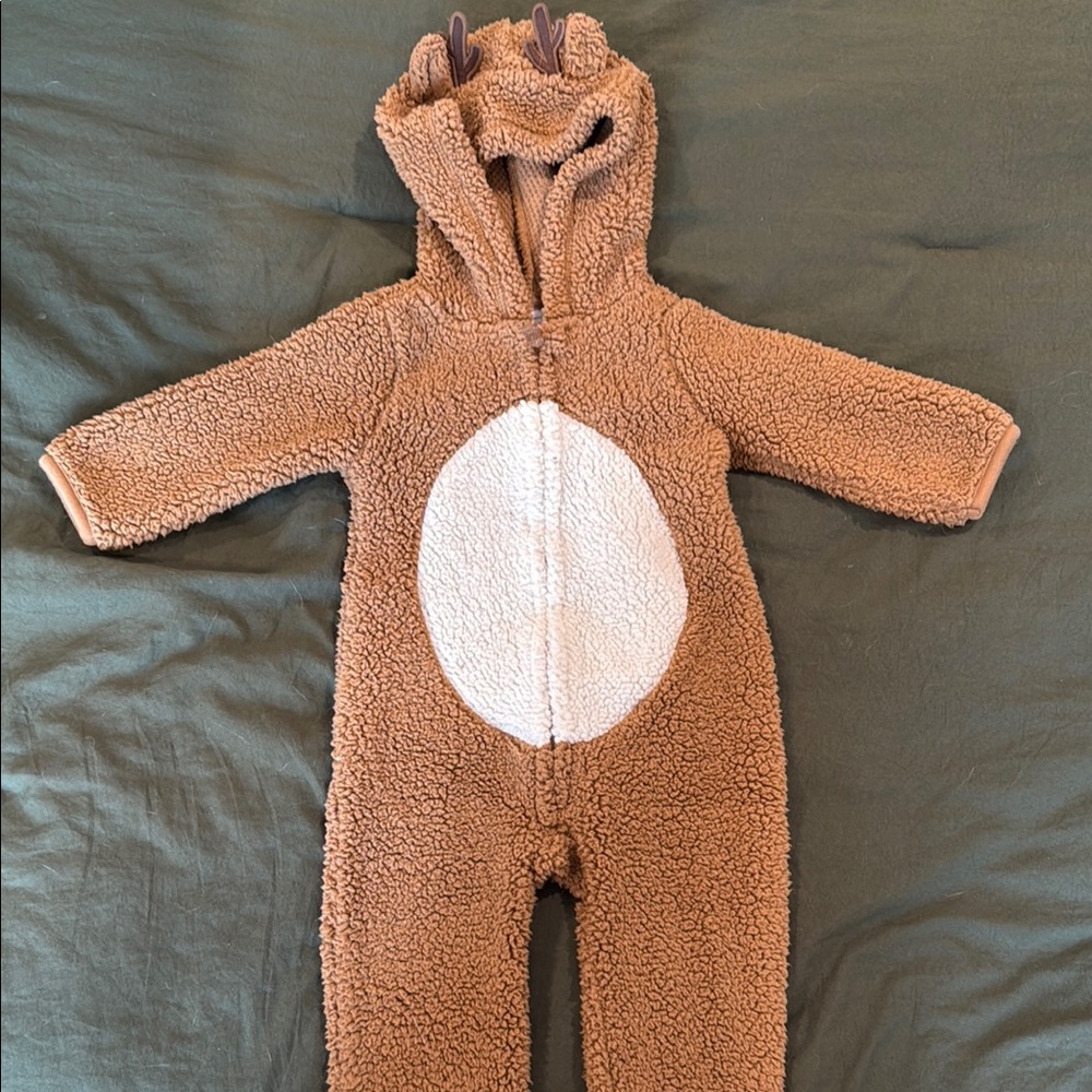 Carter's Brown and White raindeer  One Piece